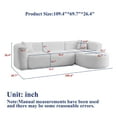 thumbnail image 3 of 109.4" Modular Sectional Sofa Couch, L-Shape Modern Boneless Cloud Couch with 2 throw pillows, Luxury Chenille Curved Back Sofa Couches for Living Room, Apartment, Beige, 3 of 8