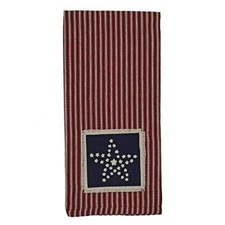 

Americana Star Patch Patriotic Dishtowel
