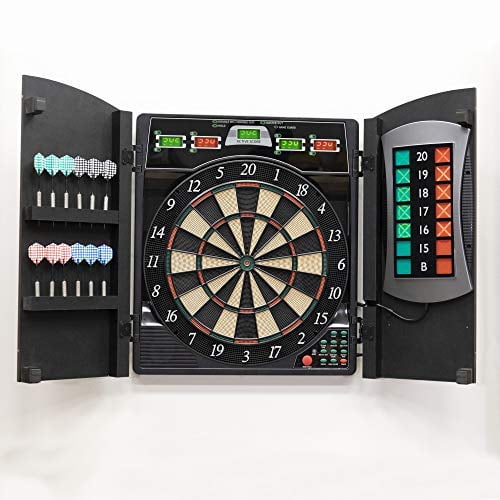 Halex Millenia 5.0 Digital Electronic Dartboard Set with Cabinet