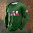 thumbnail image 2 of Mens T Shirts Long Sleeve Crewneck Letter Print Comfortable Casual Funny Graphic Men Shirts, 2 of 4