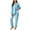 Blue, variant on SwiftWear Women's Polka Dot Pajama Set Silk Sleepwear Comfortable Collared Button-Down Top & Lounge Pants Soft Stretch Loungewear