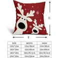 thumbnail image 4 of Deer Christmas Pillow Covers 20X20 Inch Winter Red Snowflake Reindeer Decorative Pillow Cases Merry Christmas Holiday Square Throw Pillows Set of 2 Home Decor for Sofa Couch Bedroom Outdoor, 4 of 4