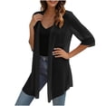 thumbnail image 3 of LIaqionyy Womens Soft Cardigans Summer Lightweight 3/4 Sleeve Cardigan Open Front Casual Loose Cover up Clothes, 3 of 7