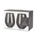 thumbnail image 6 of Viski Gunmetal Stainless Steel Wine Glasses, Birthday Gifts, 18oz Set of 2, 6 of 6