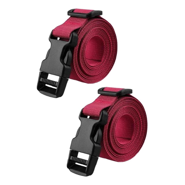 2 piezas Carreras de carrito de golf correas de equipaje de nylon Práctico con la hebilla de liberación rápida Viajes de 39 pulgadas tiras de azotes Rojo