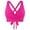 121#Hot Pink, variant on HSHMT Women's Plus Size Swimsuit Women Lace Up Swimwear Tops Underwire Full Coverage Bikini Top Push Up Swim Crop Top Tie Back Bathing Suit Tops
