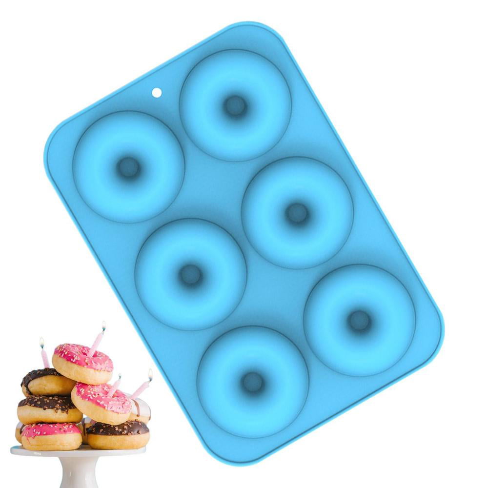  PaWuKi Silicone Donut Pan, Non-Stick Mold, Donut Mold for 6  Full-Size Baking Perfect Shaped Doughnuts - Cake Biscuit Bagels, Blue :  Home & Kitchen