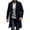 Navy, variant on Men's Casual Trench Coat Notched Lapel Long Jacket Overcoat Dressy Double Breasted Outerwear with Pockets New Open Front Jacket for Men Khaki S