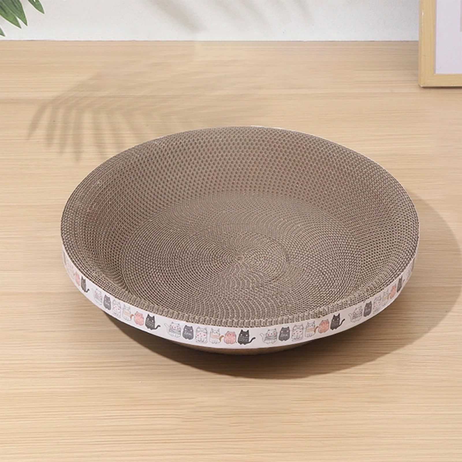Kbndieu Cat Scratcher Bed, Round Scratching Board Scratch Bowl, Scratching Bord Pad for Indoor Cats Kitty Kittens, Cat Gifts