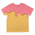 thumbnail image 2 of Strawberry Pink Melting Ice Cream Cone All Over Toddler T Shirt Multi 4T, 2 of 2