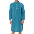 thumbnail image 1 of Camisón para Hombre Lars Amadeus Pijama Algodón Lago Azul XXL, 1 of 4