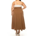 thumbnail image 3 of Women's Plus Size Solid Flare A Line Long Skirt Comfortable Casual Maxi Style, 3 of 6