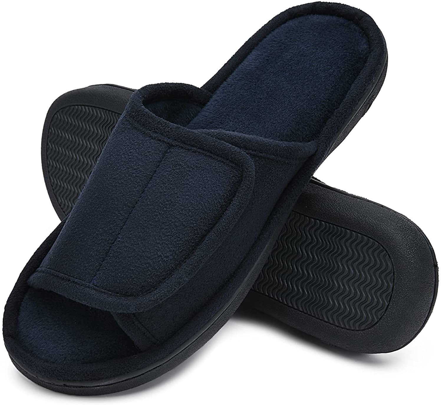Velcro,Comfy Memory Foam Slide Slippers 