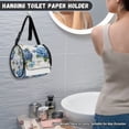 thumbnail image 4 of ZIATUBLE Butterfly Floral Paper Towel Storage Case Dustproof Towel Dispenser Cover Easy to Clean Paper Dust Cover Storage Bag Soft Carrying Travel Storage Reusable Paper Pouches, 4 of 7