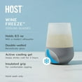 thumbnail image 3 of Host Wine Freeze Cooling Cups, Insulated Wine Glasses, 8.5oz Set of 2, Gray, 3 of 10