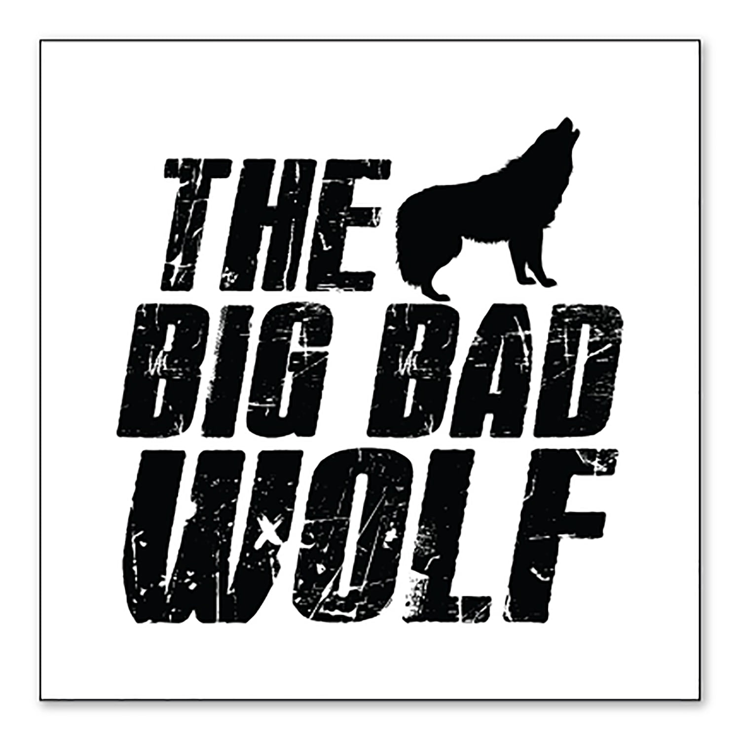 DistinctInk Custom Bumper Sticker 10" x 10" Decorative Decal White