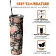 thumbnail image 6 of 20oz Pioneer Flower Skinny Tumblers Stainless Steel Tumbler with Lid and Straw,Vacuum Insulated Double Wall Travel Tumbler Cups with Cleaning Brush for Coffee,Tea, 6 of 6