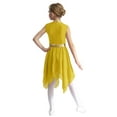 thumbnail image 2 of iiniim Kids Girls Dance Contrast Color Sleeveless High Low Dress Dancewear Yellow 14, 2 of 7