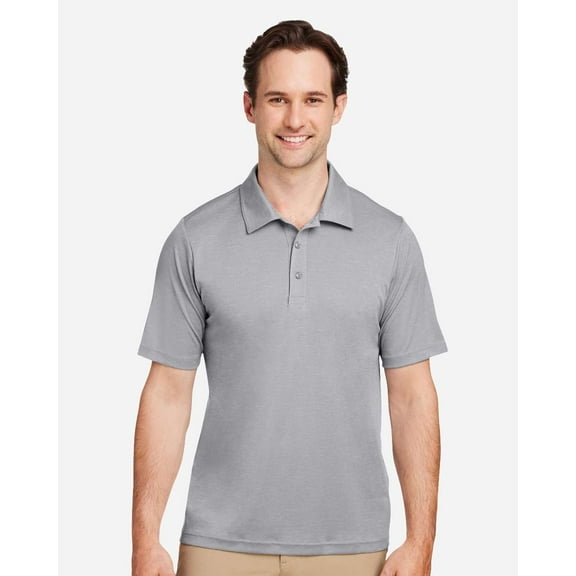 Team 365 TT51H Men's Zone Sonic Heather Performance Polo-Athletic Heather-2XL