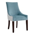 thumbnail image 1 of Comfort Pointe Chaise de Salle à Manger en Tissu Bleu et Blanc, 1 of 9
