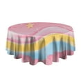 thumbnail image 5 of Colorful Cloud Star Pattern Round Tablecloth 60"x60",Wrinkle Wipeable Table Cloth for Kitchen Dining Room Picnic Patio Party, 5 of 6
