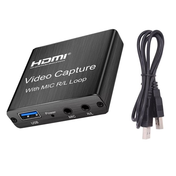 Portable HDMI Capture Card for Network Streaming Aluminum Alloy, 4K Input, Stable 1080P Output, Multi-Scenario Use