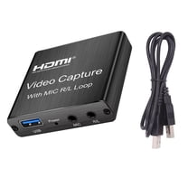 Portable HDMI Capture Card for Network Streaming Aluminum Alloy, 4K Input, Stable 1080P Output, Multi-Scenario Use