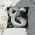 thumbnail image 2 of Shangniulu White Snake Pillow Cover 3D Animal Black Rose Pattern Square Pillow Case for Teens Adults Wild Life Plants Decorative Soft Cushion Cover for Car, 2 of 5