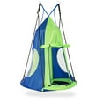 thumbnail image 2 of Spaco 2-in-1 40 Inch Kids Hanging Chair Detachable Swing Tent Set, Tree Swing Tent, Detachable Play Tent for 2 or 3 Kids with Capacity of 330 lbs, Green, 2 of 8