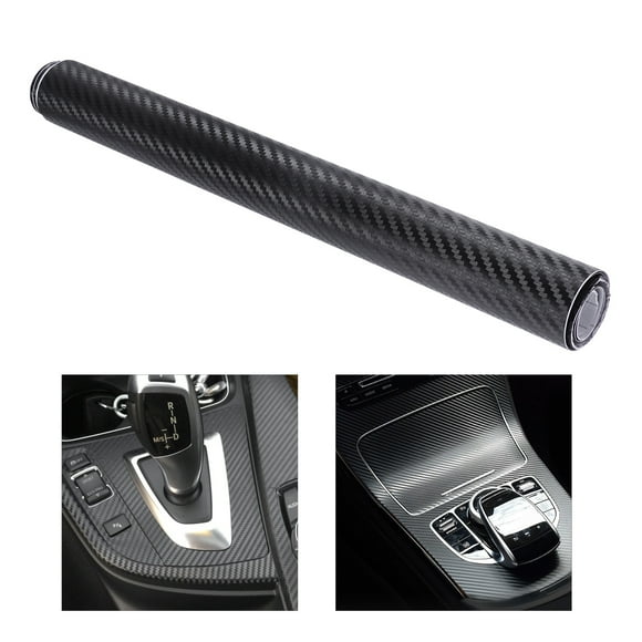 Miangastore WINOMO 3D Carbon Fiber Wrap Roll DIY Sticker for Car Auto Vehicle Decor 30x127cm (Black)