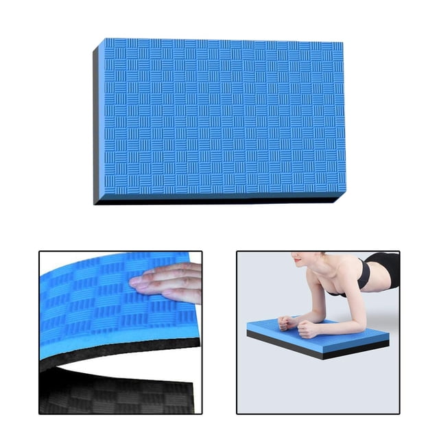 Balance Pads Yoga Mat Trainer Antideslizante Fitness Home Gym Silla Cojín Ejercicio Tobillo Cojín para viajes, adultos, baile, físico, Negro Azul18x32x4cm DYNWAVEMX Almohadillas de equilibrio