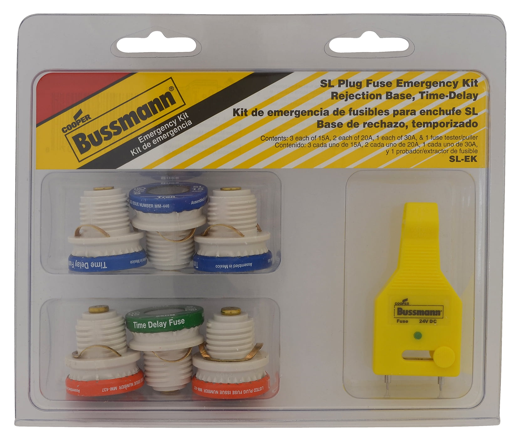 Fuse Kit Assortment, 6 Pc., Bussmann, SL-EK