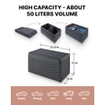thumbnail image 3 of Owleys Car Trunk Organizer Foldable with Lid, SUV Storage Collapsible Black Eco-Leather 50L, 21.6 in, 3 of 12