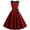 Red, variant on Auroural Womens Dresses Summer Women Vintage 1950s Retro Sleeveless Lace Splice Solid Party Prom Swing Dress