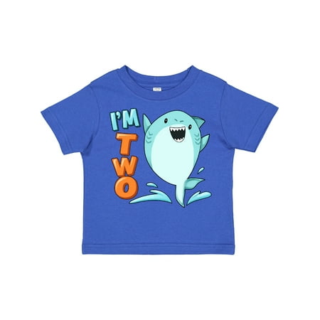 

Inktastic I m Two- Shark Second Birthday Gift Toddler Boy or Toddler Girl T-Shirt