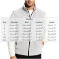 thumbnail image 3 of Men's Fleece Vest Stand Collar Sleeveless Jacket with Zip Pockets Lightweight Warm Outerwear for Hiking and Layering, 3 of 7