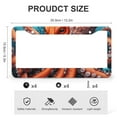 thumbnail image 3 of License Plate Cover Orange Octopus Car License Plate Frame 2 Pieces Ocean Themed Octopus Quality Aluminum License Plate Frame for Women Men US Vehicles Standard, 3 of 6