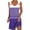 Purple, variant on Mini Dresses for Women 2024 Plus Size Comfort Printed Sleeveless V-Neck Dress