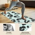 thumbnail image 4 of Light Blue and Black Of Leopard Print Hot Yoga Mat Towel Non Slip for Hot Yoga - Quick-Drying Yoga Mat Cover with 4 Corner Pockets with Travel Bag - Hot Yoga Towel Non Slip 74"x26", 4 of 6