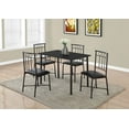 thumbnail image 3 of Monarch Specialties Dining Table Set, 5pcs Set, Small, 40" Rectangular, Kitchen, Metal, Laminate, Black, Contemporary, Modern, 3 of 3