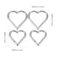 thumbnail image 2 of 4pcs Heart-shaped Nose Rings Piercing Nose Rings Fashion Women Body Jewelry, 2 of 7