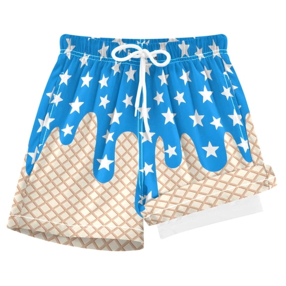 joogoo Ice Cream Stars Boys Swim Trunks Beach Swimsuit Shorts Boxer 8Y