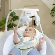 Ingenuity SimpleComfort Baby Swing, Infants, Blue/Green, Vibrating Seat, Multi-Direction, Compact, Everston