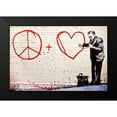 thumbnail image 2 of Anonymous (attributed to Banksy) 18x13 Black Modern Framed Museum Art Print Titled - Erie and Mission Street, San Francisco (graffiti attributed to Banksy), 2 of 5