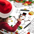 thumbnail image 4 of Paquete de 2 manteles navideños para niños, 137 x 274 cm, con juegos, 4 of 6