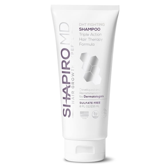 Shapiro MD Hair Growth Experts Champú contra la caída del cabello | Fórmula vegana que combate DHT para la caída del cabello desarrollada por dermatólogos | Experimente un cabello más saludable, con m