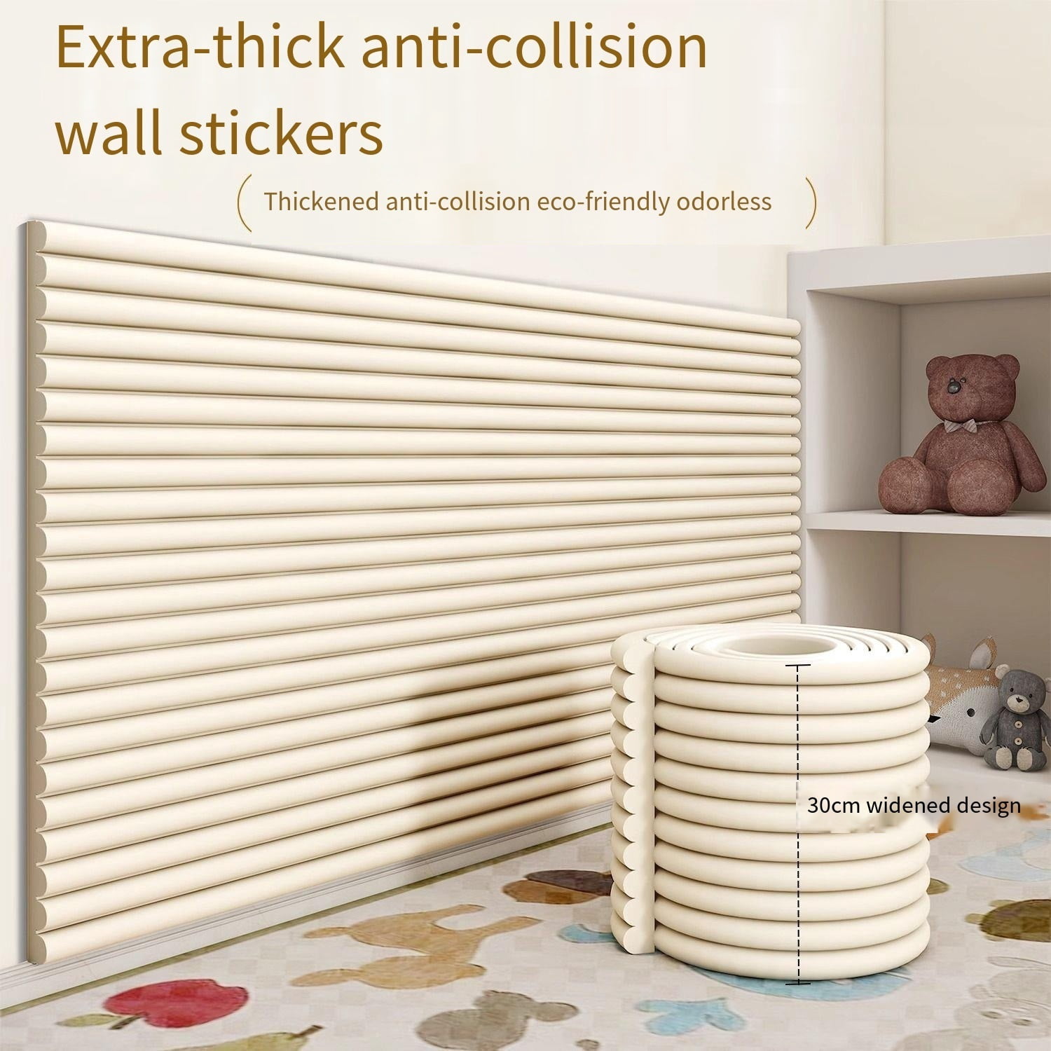 Baby Anti-Collision Strips, Corner Protectors, Wall Corner Protection Strips, Wall Strips, Thickened Self-Adhesive Anti-Bump and Anti-Collision Head Protection Stickers for Infants