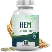 Hem Healer Easy-Flow Fiber – Plant-Based Oat Fiber Supplement for Constipation, Bloating, and Gas Relief | Gentle Digestion and Hemorrhoid Support | Non-Psyllium, Gluten-Free - (2 Bottle Pack)