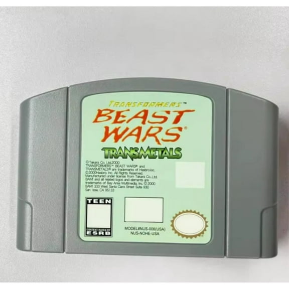 Beast Wars Transmetals N64 Game