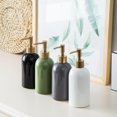 thumbnail image 4 of Zeus 420ml Liquid Soap Shampoo Lotion Shower Gel Ceramic Empty Pump Bottle Container, 4 of 7